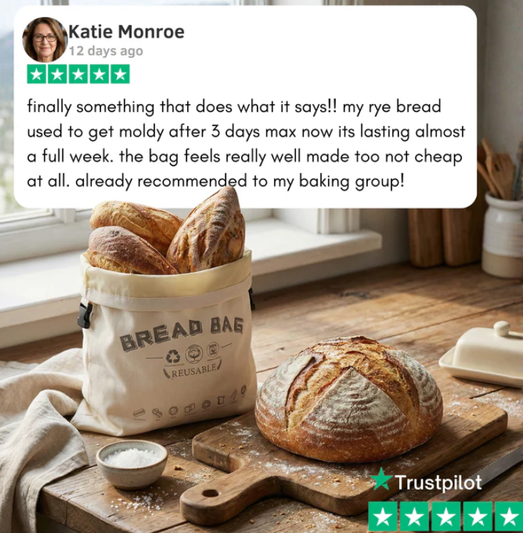 Premium 100% Cotton-Beeswax Bread Bags