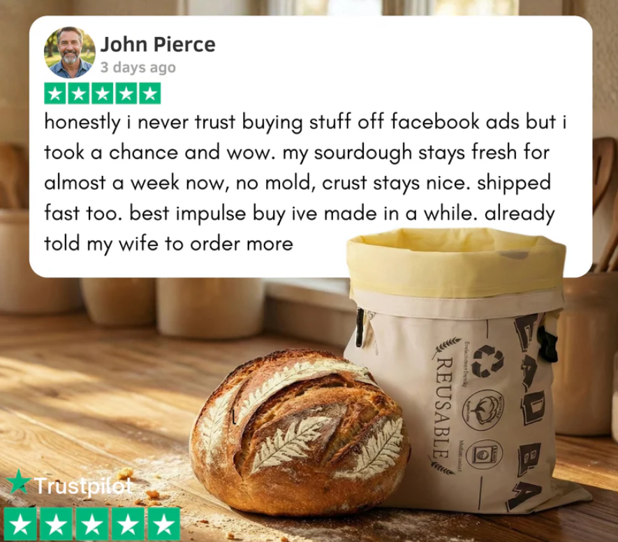 Premium 100% Cotton-Beeswax Bread Bags